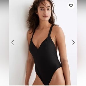 Madewell Second Wave Maillot One-Piece Swimsuit, Size S